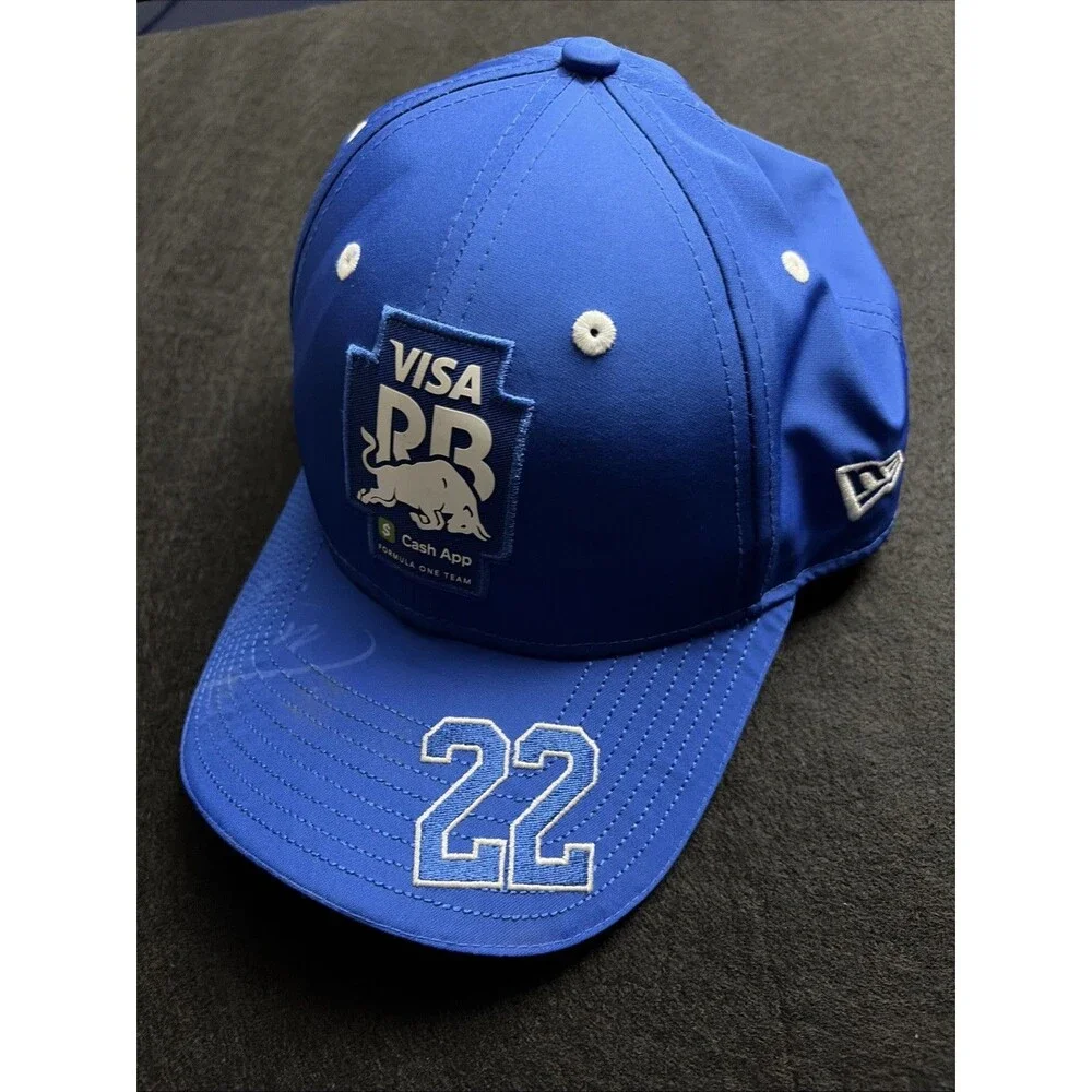 Visa Cash App RB Formula 1 Team Cap Red Bull Yuki Tsunoda Autographed #22 Blue